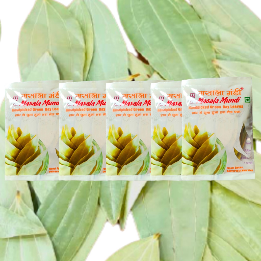 Bay Leaves 20 grams Handpicked & Stem cut Pack of 5 Masala Mundi